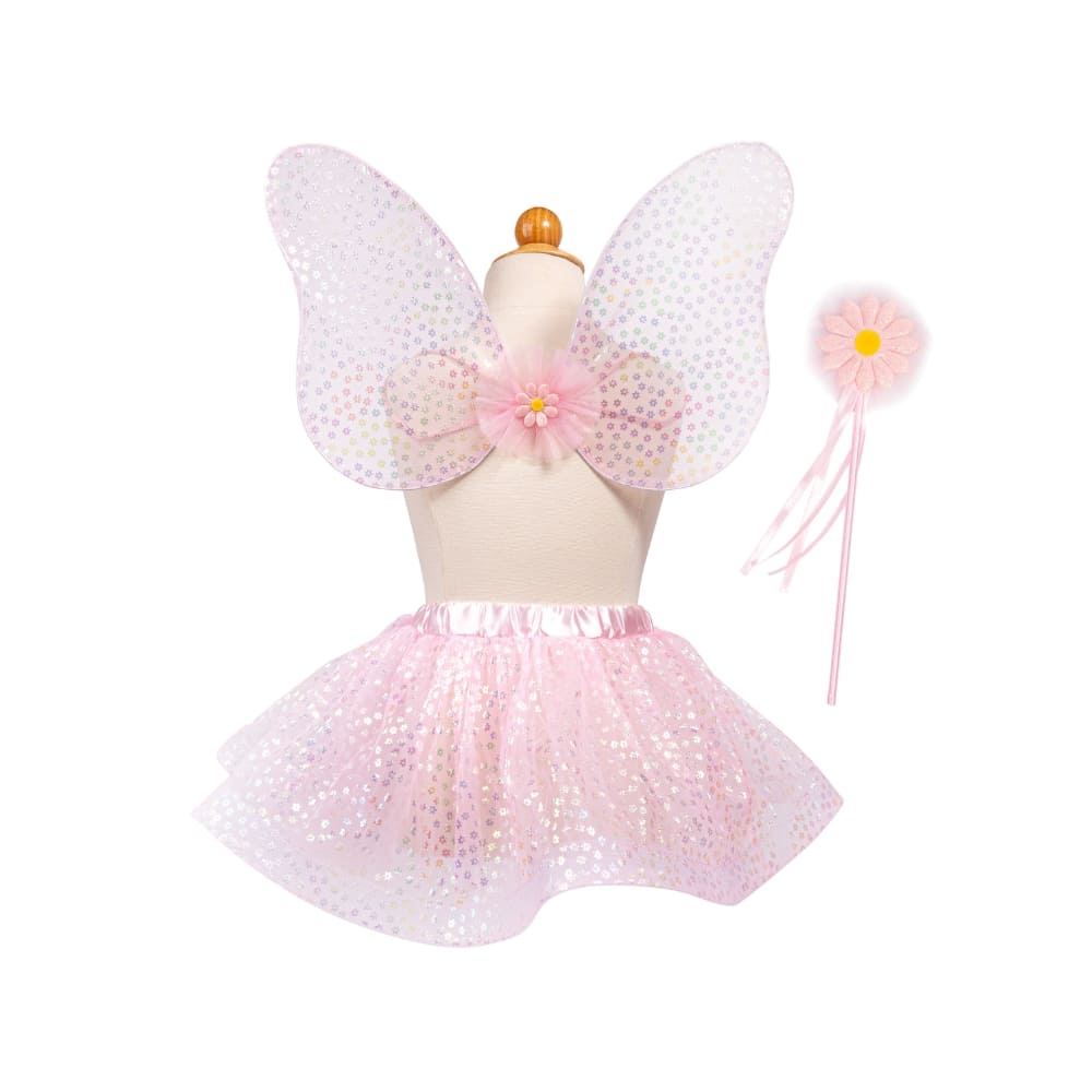 Great Pretenders Ροζ Στολή Νεράιδα "Μαργαρίτα" με Τουτού, Φτερά και Ραβδί 3-6 ετών