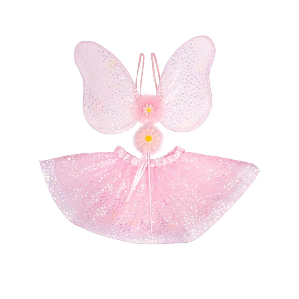 Great Pretenders Ροζ Στολή Νεράιδα "Μαργαρίτα" με Τουτού, Φτερά και Ραβδί 3-6 ετών