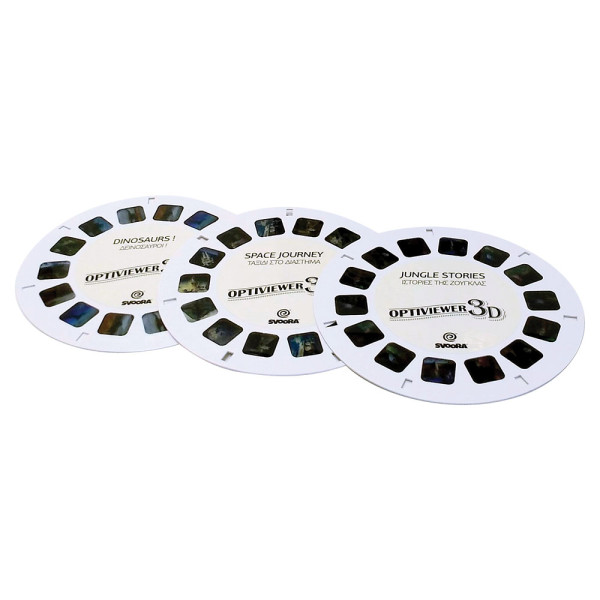 Svoora Σετ 3 Δίσκοι Εικόνων για Optiviewer 3d - Δεινόσαυροι, Διάστημα και Ζούγκλα