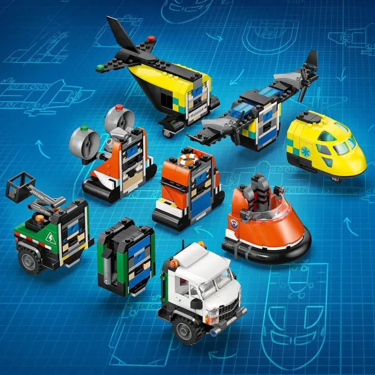 LEGO City Airplane, Service Truck & Hovercraft Remix (60505)