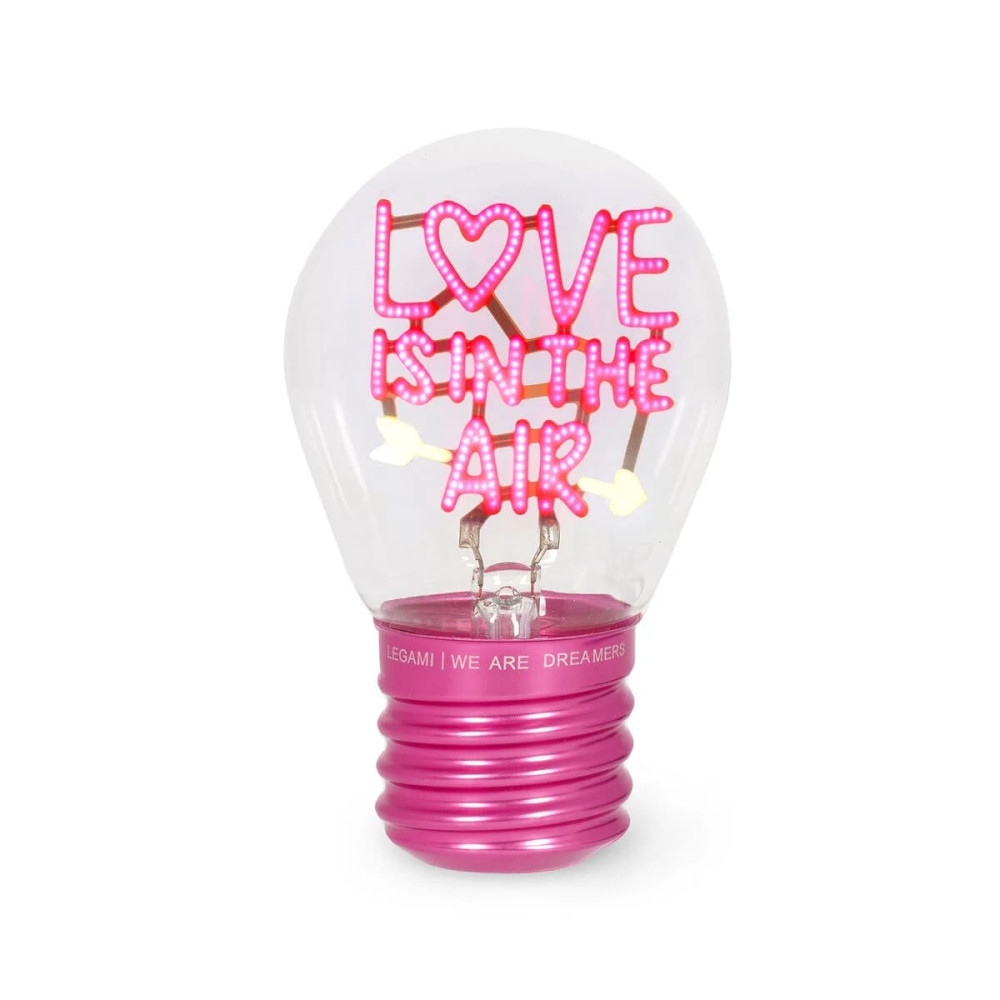 Legami φωτιστικό σε σχήμα λαμπτήρα Lightbulb-Shaped Table Lamp - Love is in the Air