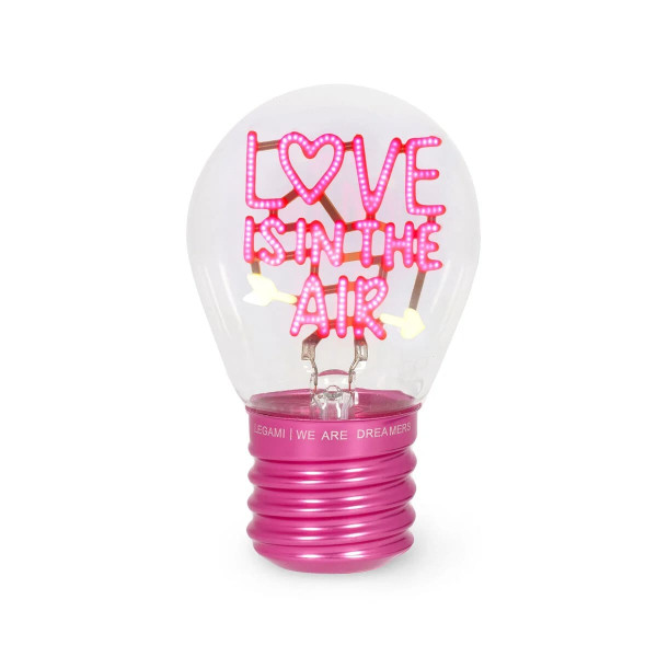 Legami φωτιστικό σε σχήμα λαμπτήρα Lightbulb-Shaped Table Lamp - Love is in the Air