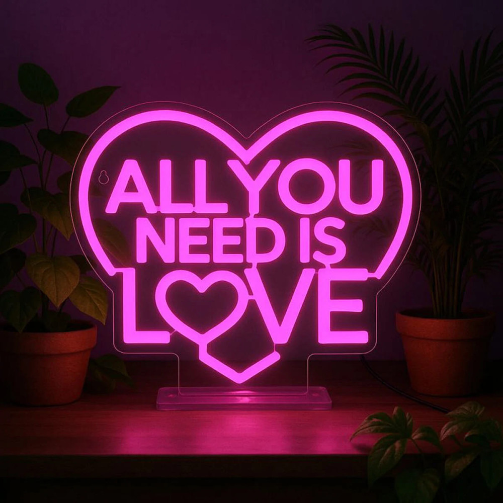Legami φωτιστικό Neon Effect Led Lamp - All You Need is Love