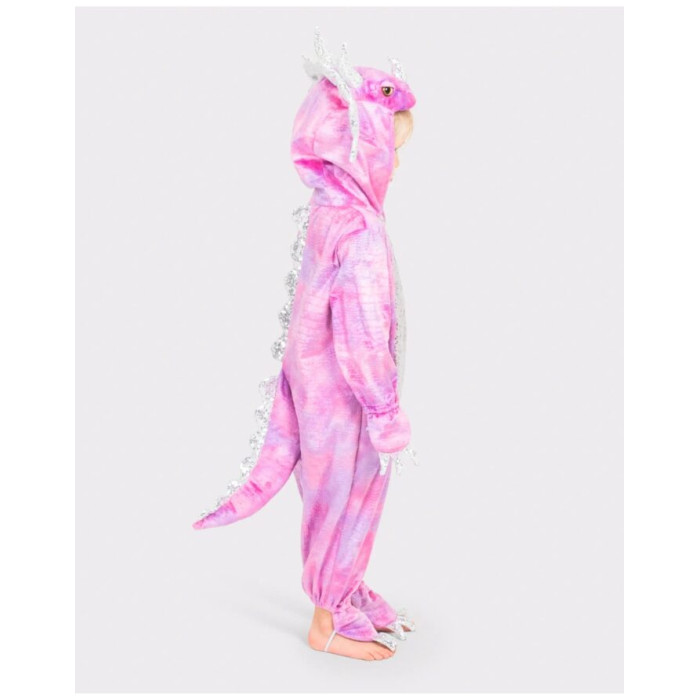 Den Goda Fen Ολόσωμη Στολή Δεινοσαύρου Pink Disco Τρικεράτωπας 4-5 ετών