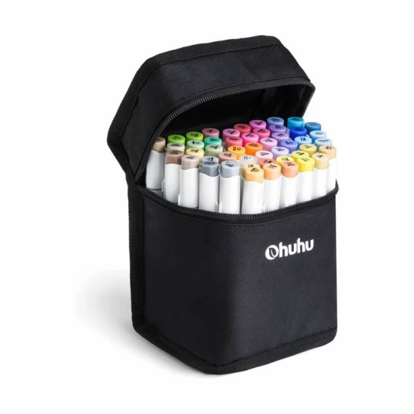 Ohuhu Honolulu Σετ 48 Μαρκαδόρων Αλκοόλης Brush & Fine - Mid Tone