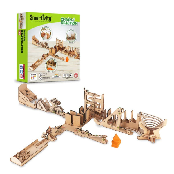 Smartivity DIY Κατασκευή 3 σε 1 Ντόμινο, Μπόουλινγκ, Skee Ball