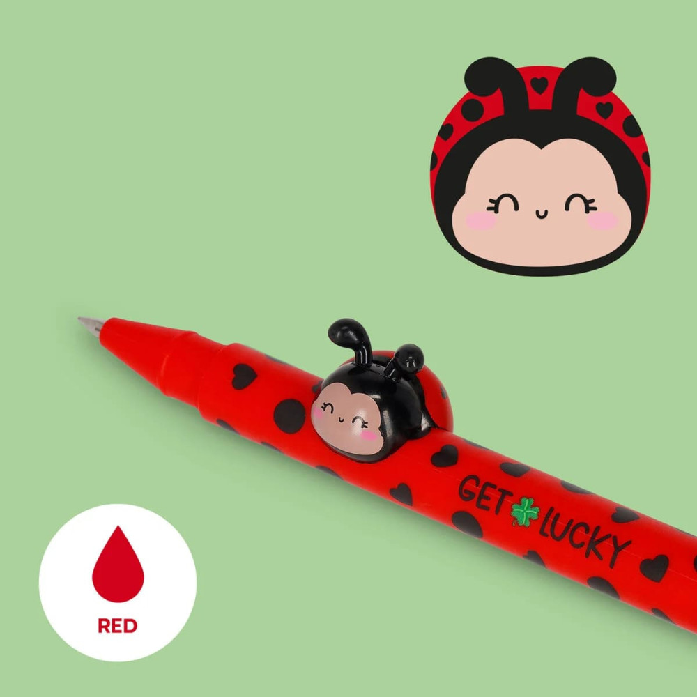 Legami CPP0027 Gel Pen Lovely Friends - "Get Lucky" Ladybug