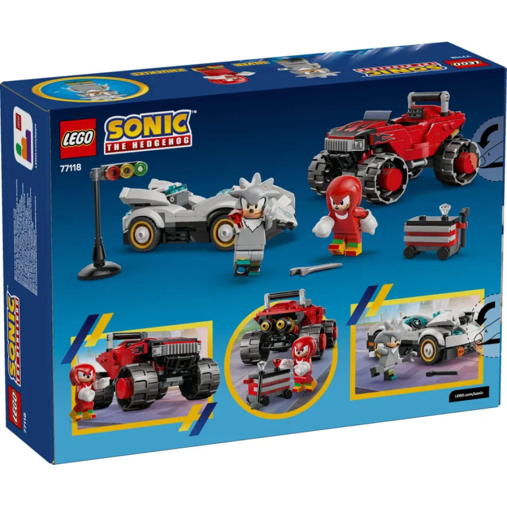 LEGO Sonic The Hedgehog Silver's Car vs. Knuckles' Monster Truck (77118)