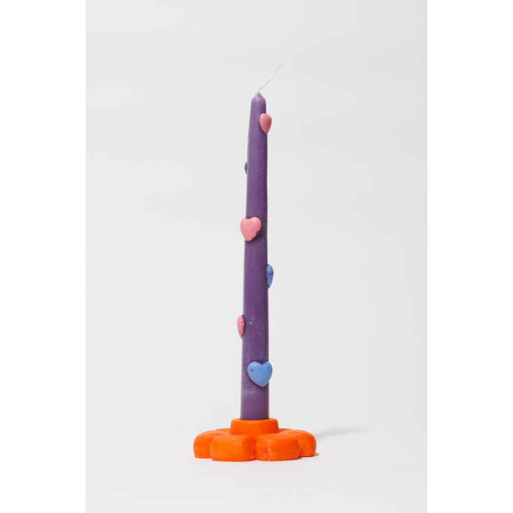 Mimi & Friends Λαμπάδα Mώβ Καρδιές