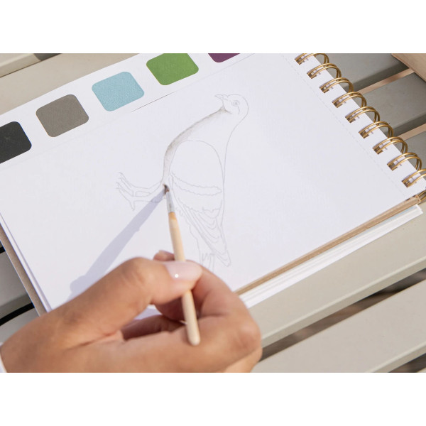 Petit Epicerie Βιβλίο Ταξιδιού - Μπλοκ Ζωγραφικής με Ακουαρέλα - Άνοιξη στο Παρίσι