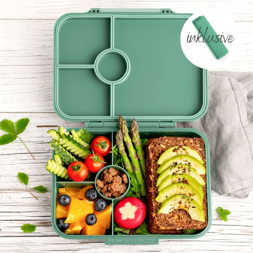 Lekkabox Classic Φαγητοδοχείο Tritan με 4 χωρίσματα (Forest)
