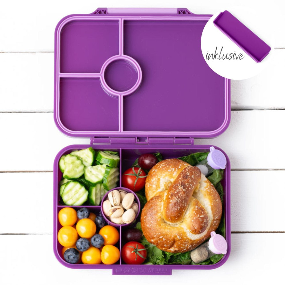 Lekkabox Classic Φαγητοδοχείο Tritan με 4 χωρίσματα (Lilac)