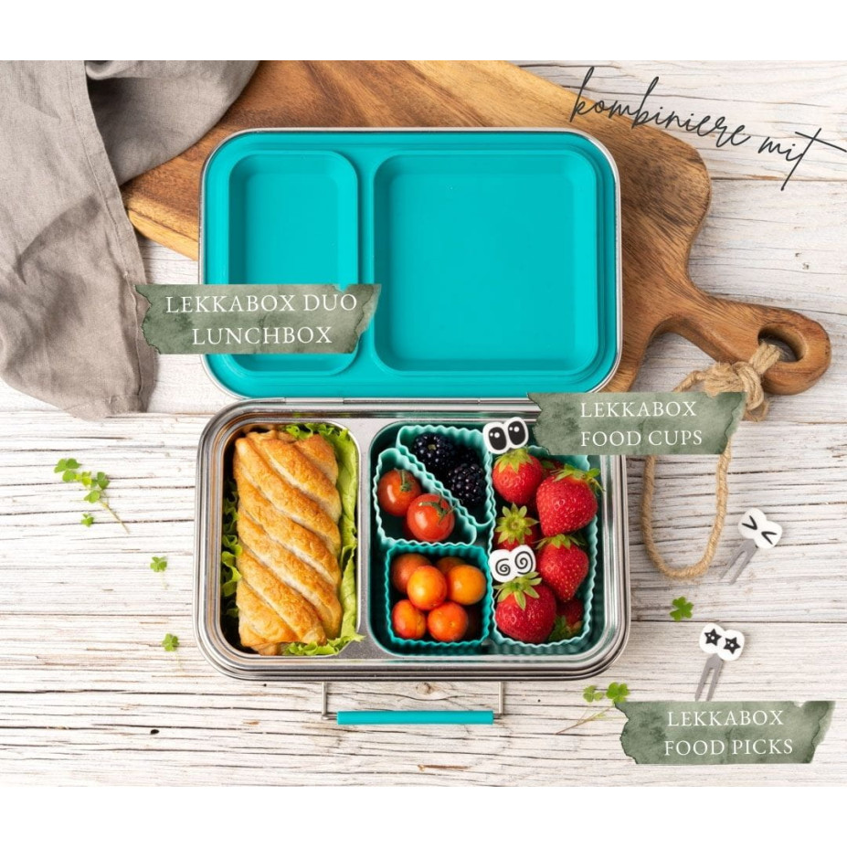 Lekkabox Bento Cups Θήκες Σιλικόνης 4 τμχ (Forest)