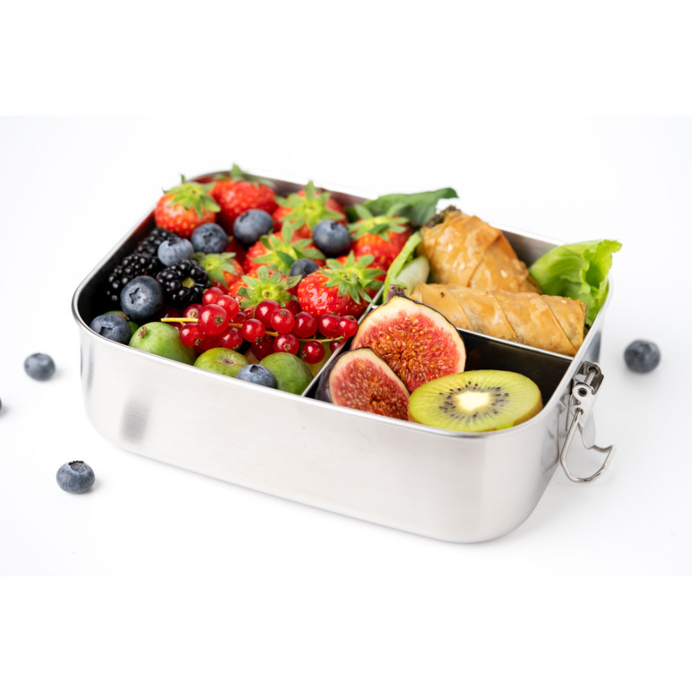 Lekkabox Safe Ανοξείδωτο Φαγητοδοχείο με 3 Χωρίσματα 1400ml