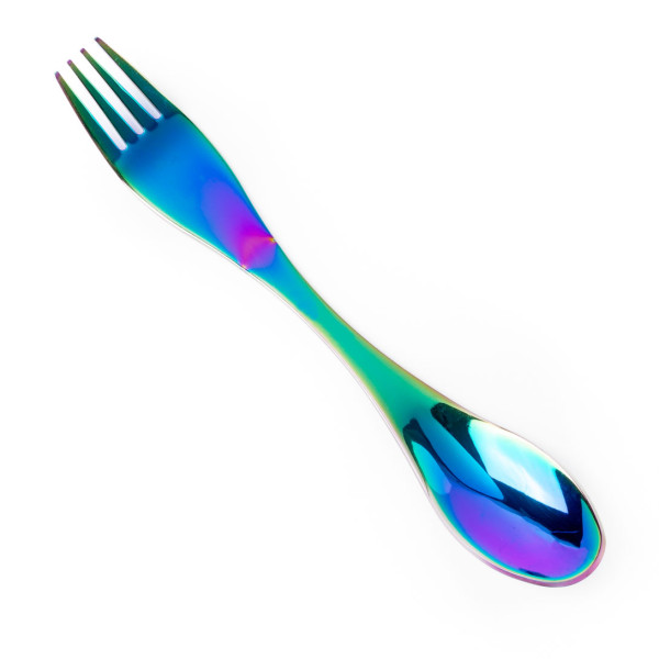 Lekkabox Rainbow Spork Κουταλοπίρουνο από Ανοξείδωτο Ατσάλι 19cm