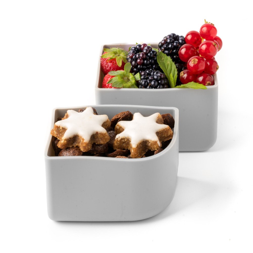 Lekkabox Base Bento Cups Θήκες Σιλικόνης (Stone)