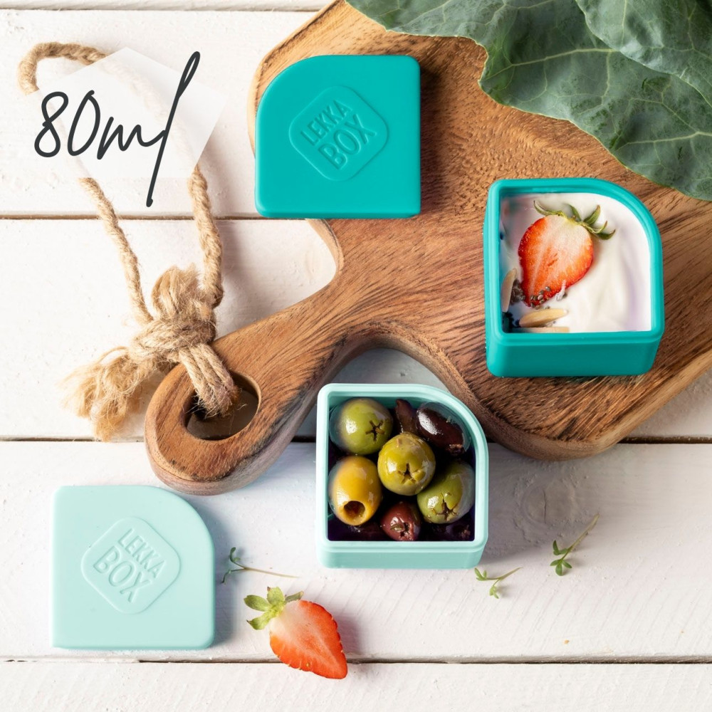 Lekkabox Dippies Bento Cups Θήκες Σιλικόνης 2 τμχ (Ocean)