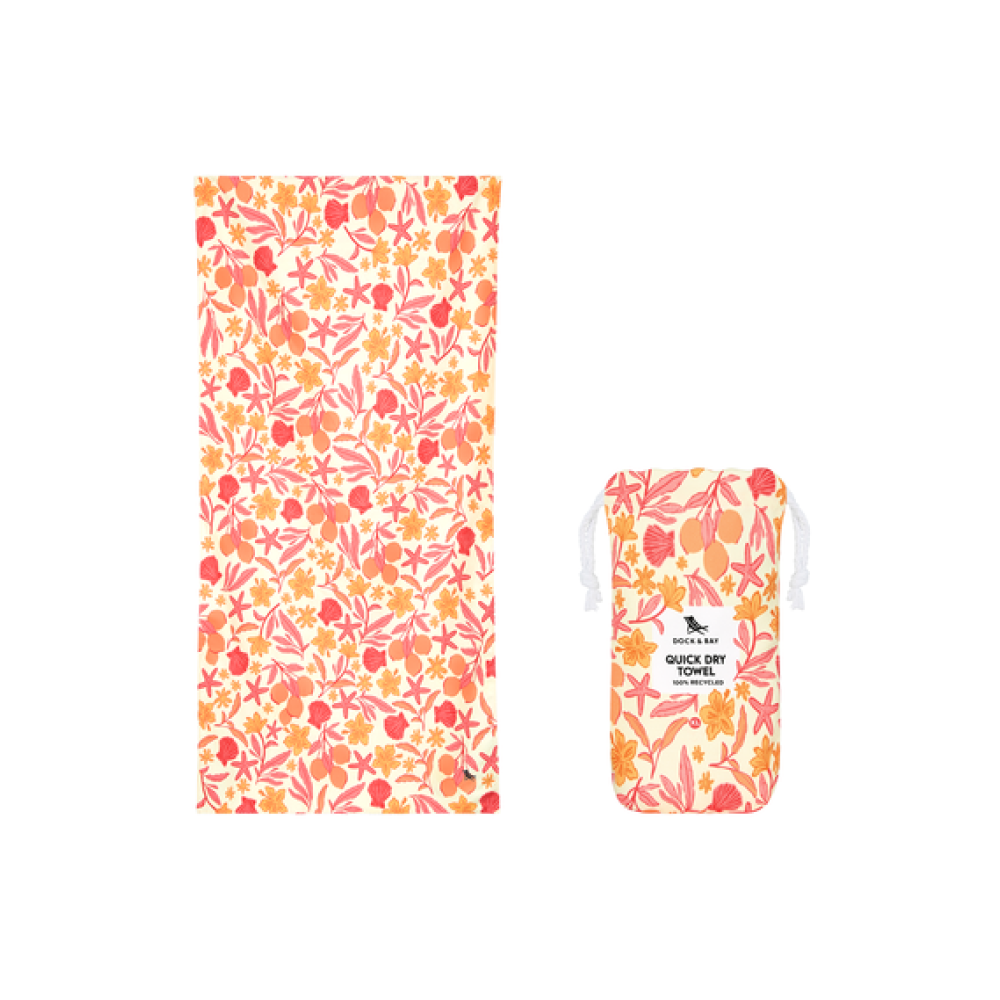 Dock & Bay Πετσέτα Θαλάσσης Μικροΐνών 160 x 90 cm - Tangerine Tide
