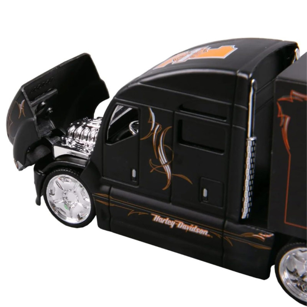 Maisto Custom Haulers Harley Davidson Trailer Truck 1/64