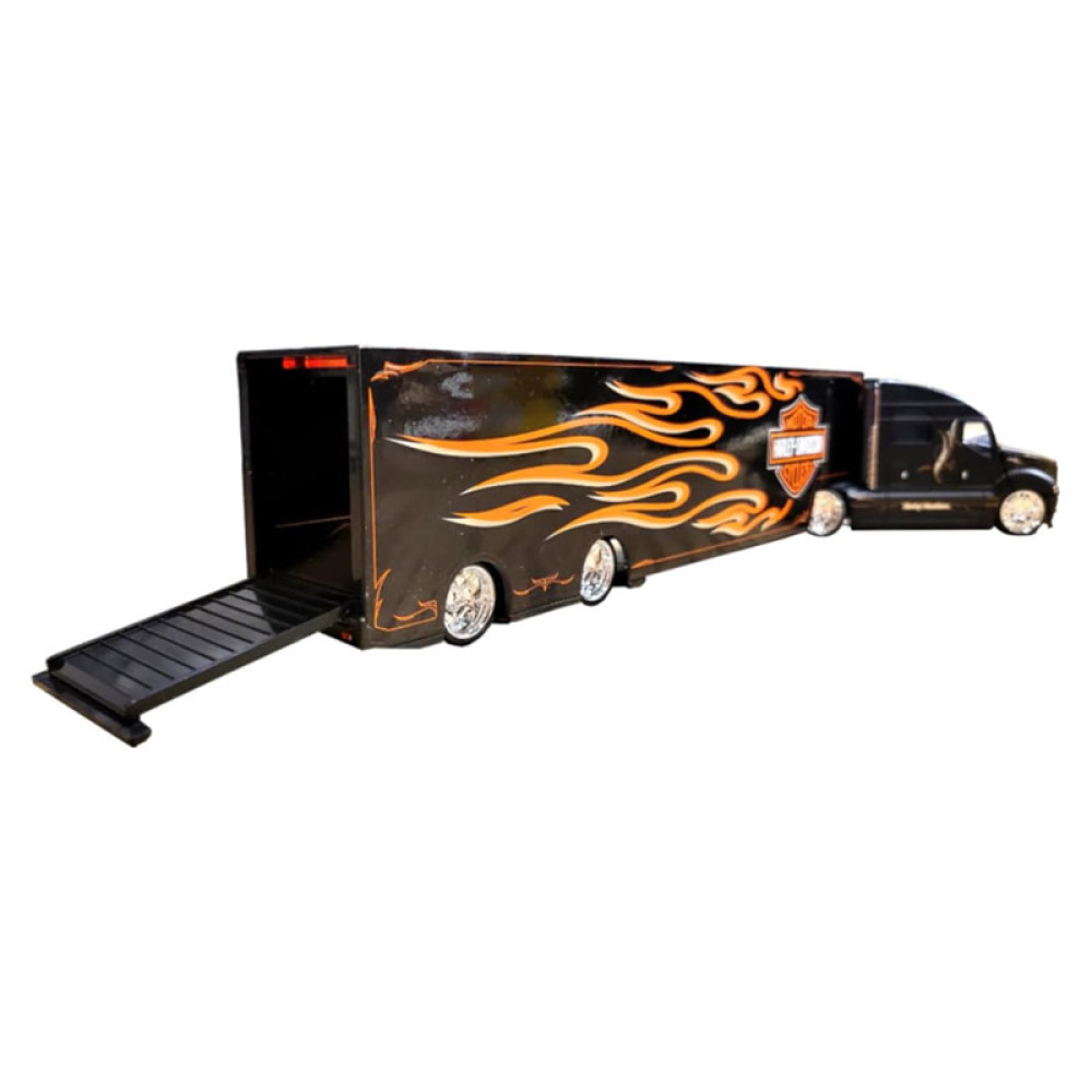 Maisto Custom Haulers Harley Davidson Trailer Truck 1/64