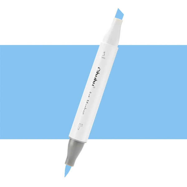 Ohuhu Honolulu Μαρκαδόρος Αλκοόλης Brush & Chisel B140/BV58 - Crystal Blue