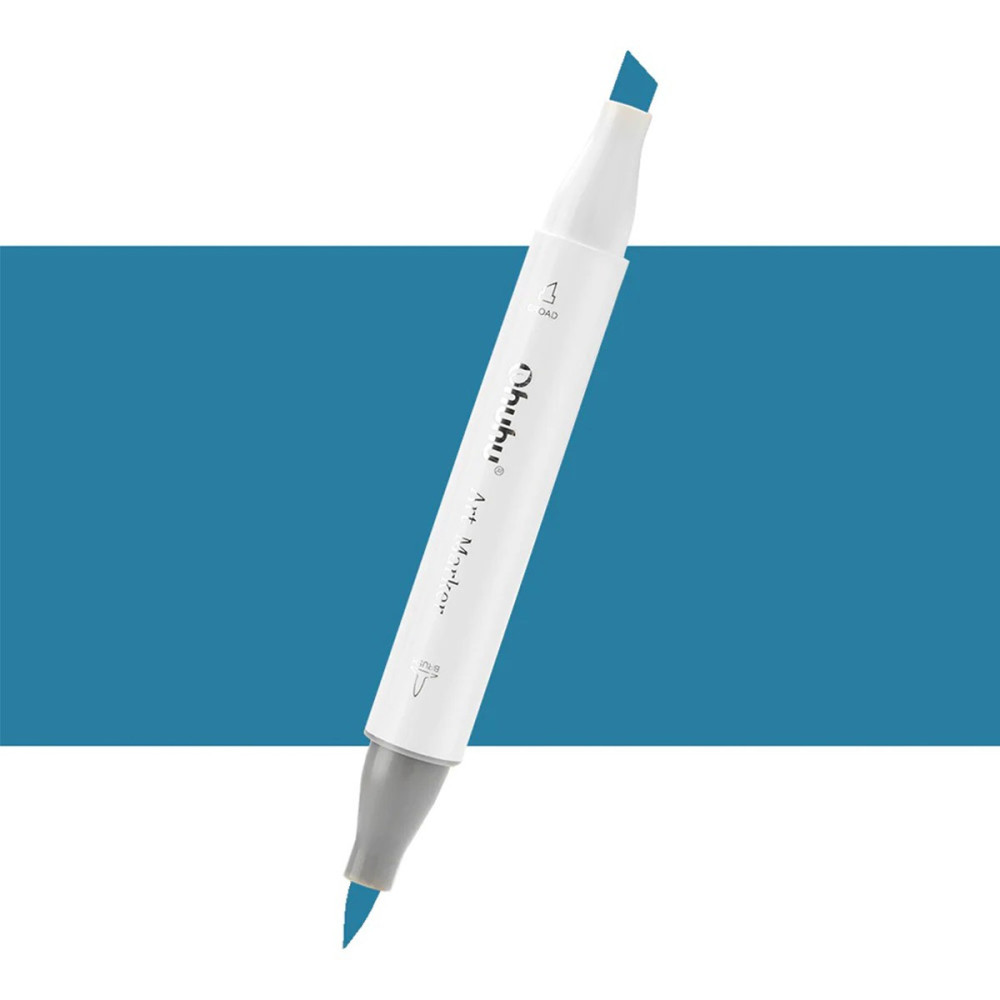 Ohuhu Honolulu Μαρκαδόρος Αλκοόλης Brush & Chisel B290/BV415 - Antwerp Blue