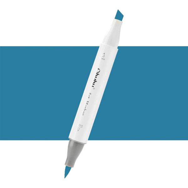 Ohuhu Honolulu Μαρκαδόρος Αλκοόλης Brush & Chisel B290/BV415 - Antwerp Blue