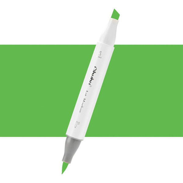 Ohuhu Honolulu Μαρκαδόρος Αλκοόλης Brush & Chisel G190/YG611 - Mantis Green