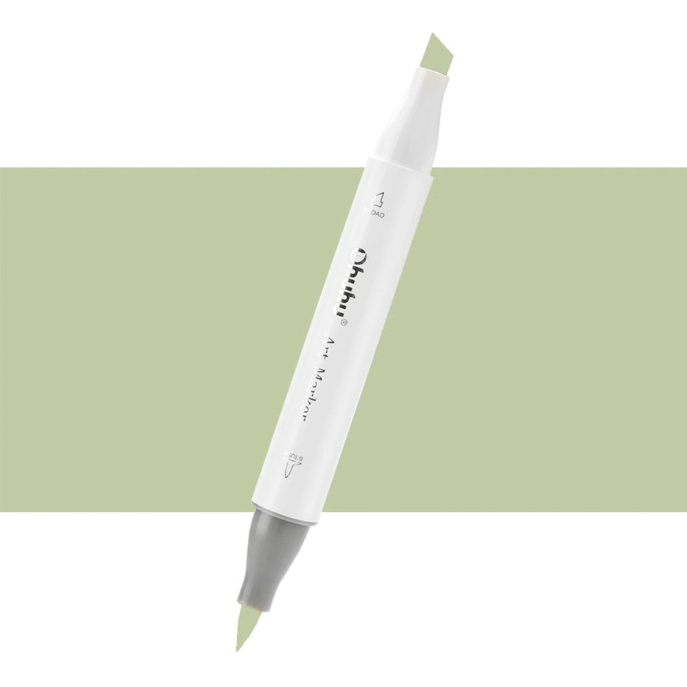 Ohuhu Honolulu Μαρκαδόρος Αλκοόλης Brush & Chisel G240/YG36 - Beige Green