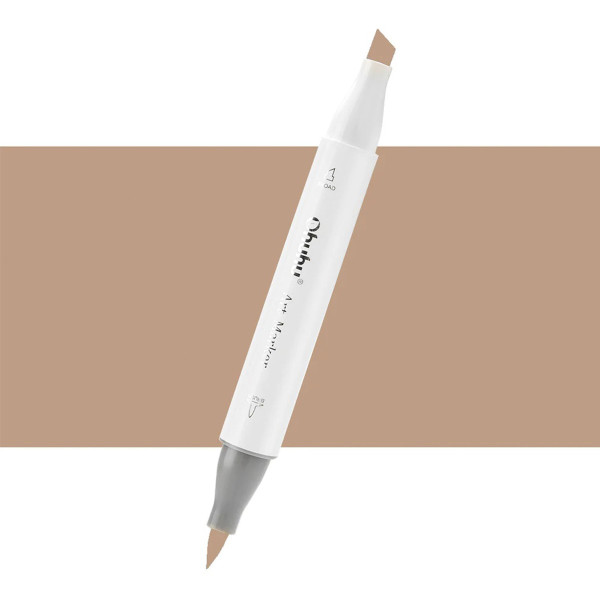 Ohuhu Honolulu Μαρκαδόρος Αλκοόλης Brush & Chisel E300/E311 - Sandbar Brown