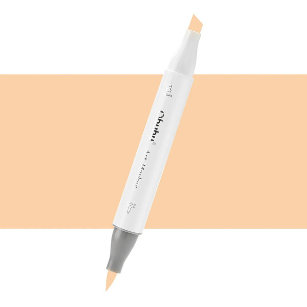 Ohuhu Honolulu Μαρκαδόρος Αλκοόλης Brush & Chisel YR250/Y46 - Peach Yogurt