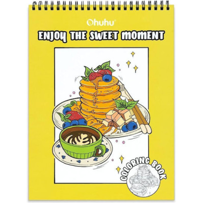 Ohuhu Bleedproof Coloring Book Enjoy the Sweet Moments