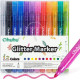 Ohuhu Metallic Markers Σετ 12 Μαρκαδόροι Νερού με Glitter