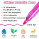 Ohuhu Metallic Markers Σετ 12 Μαρκαδόροι Νερού με Glitter