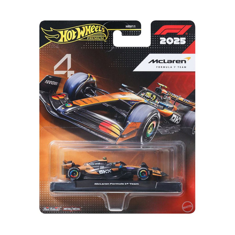 Mattel Hot Wheels Premium: F1 2025 - McLaren Formula 1 Team #4 (JKD88)