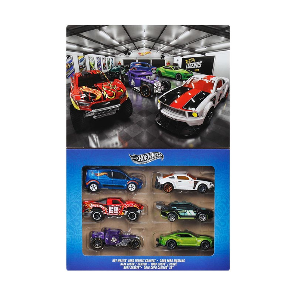 Mattel Hot Wheels: Silver Series - Hot Wheels Legends Set of 6 1:64 (JLB24)
