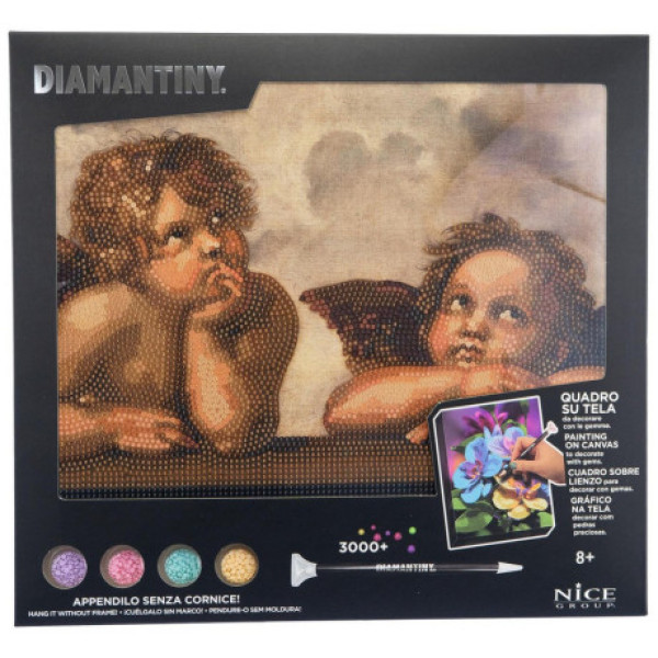 Diamantiny Ψηφιδωτό Μωσαικό με Διαμάντια - The Two Cherubs From Sistine Madonna