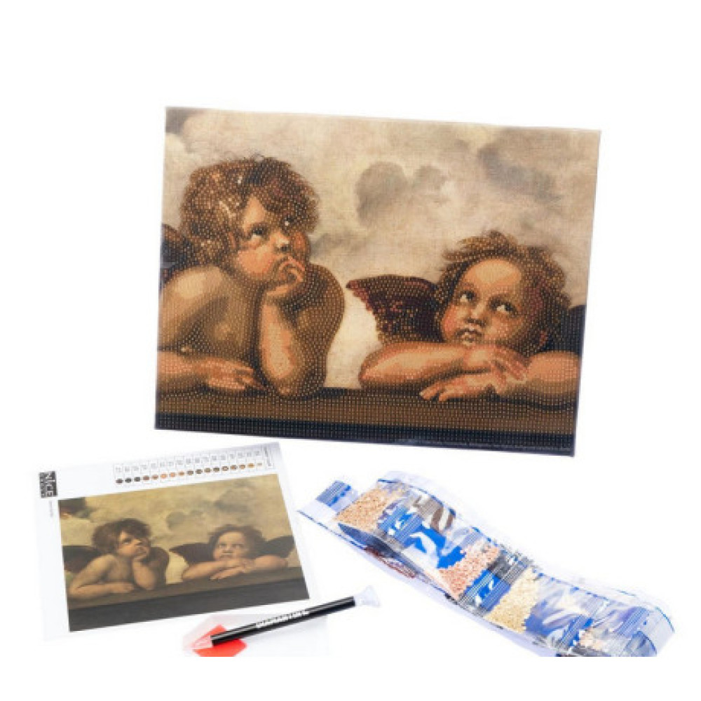 Diamantiny Ψηφιδωτό Μωσαικό με Διαμάντια - The Two Cherubs From Sistine Madonna