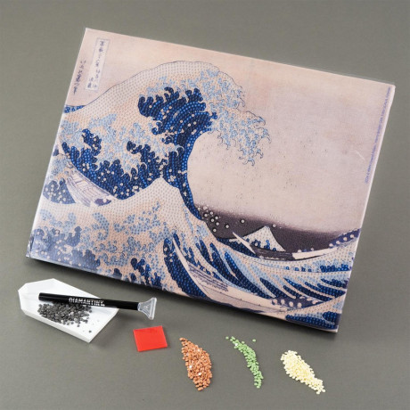 Diamantiny Ψηφιδωτό με Διαμάντια - The Great Wave off Kanagawa