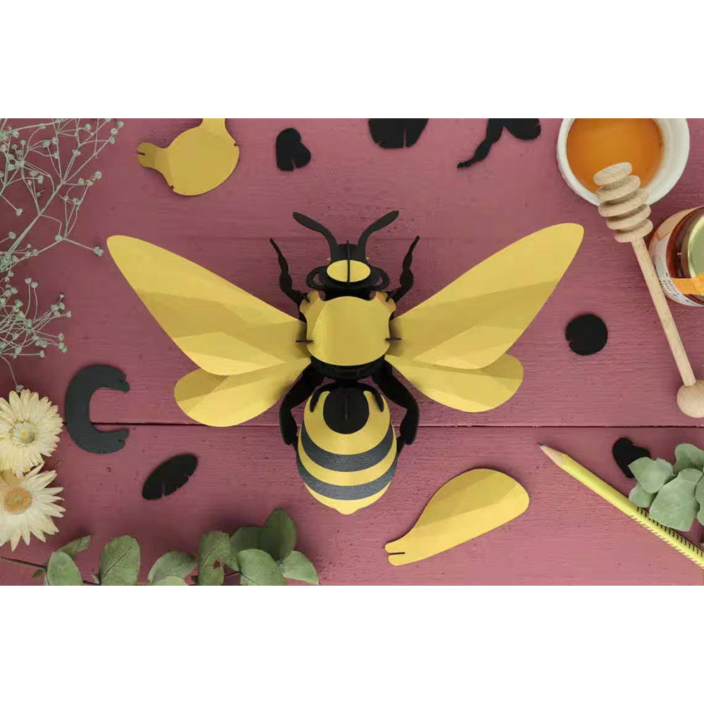 Assembli 3D Paper Large Honey Bee (17 x 23 x 8 cm)