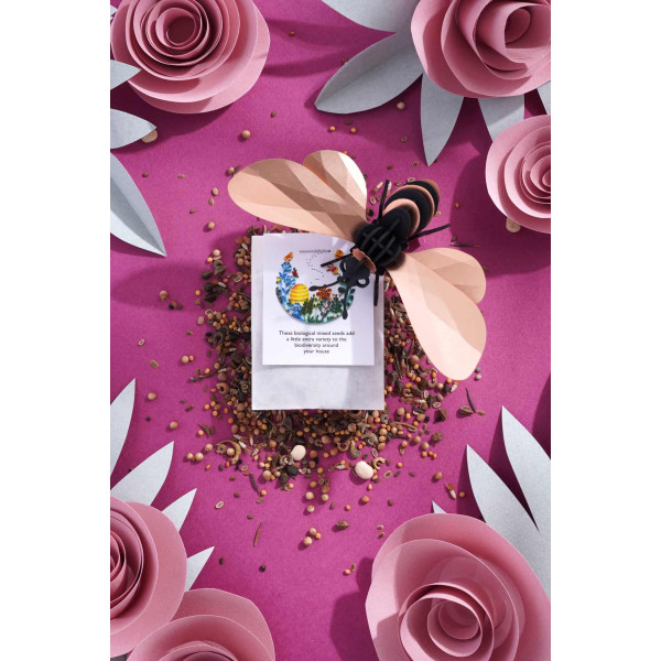 Assembli 3D Paper Rose Gold Bee Set 