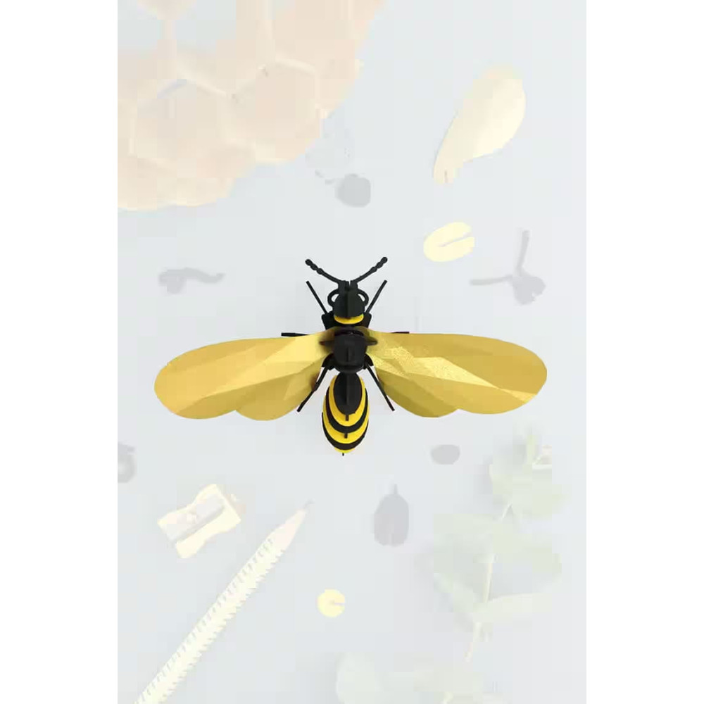 Assembli 3D Paper Wasp - Satin Gold (7 x 12,5 x 3 cm)