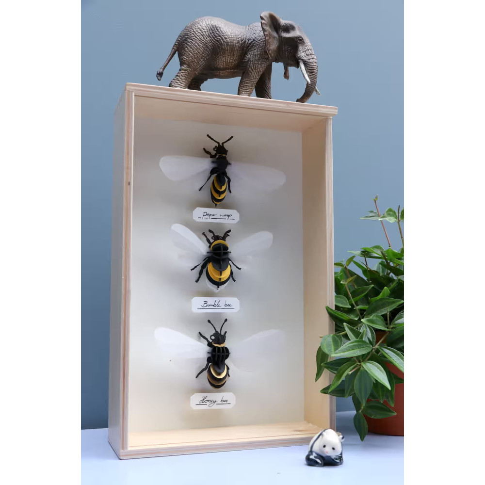 Assembli 3D Paper Wasp - Satin Gold (7 x 12,5 x 3 cm)