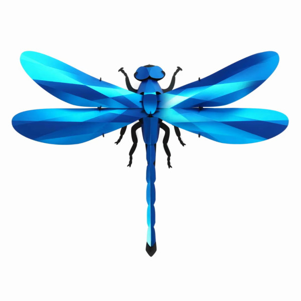 Assembli 3D Paper Giant Dragonfly - Sapphire Blue (55 x 40 x 13 cm)