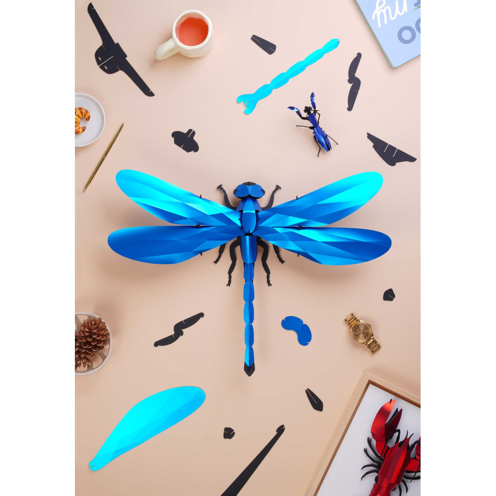 Assembli 3D Paper Giant Dragonfly - Sapphire Blue (55 x 40 x 13 cm)