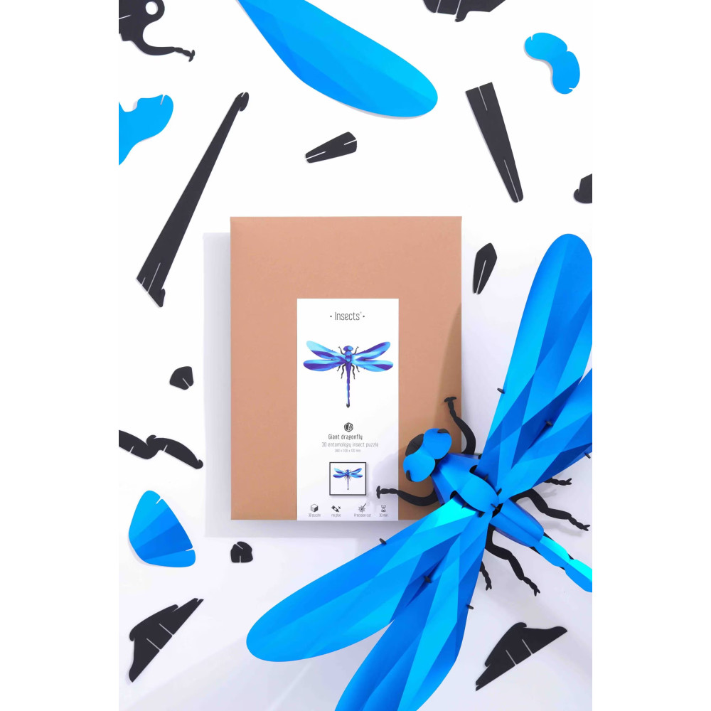 Assembli 3D Paper Giant Dragonfly - Sapphire Blue (55 x 40 x 13 cm)