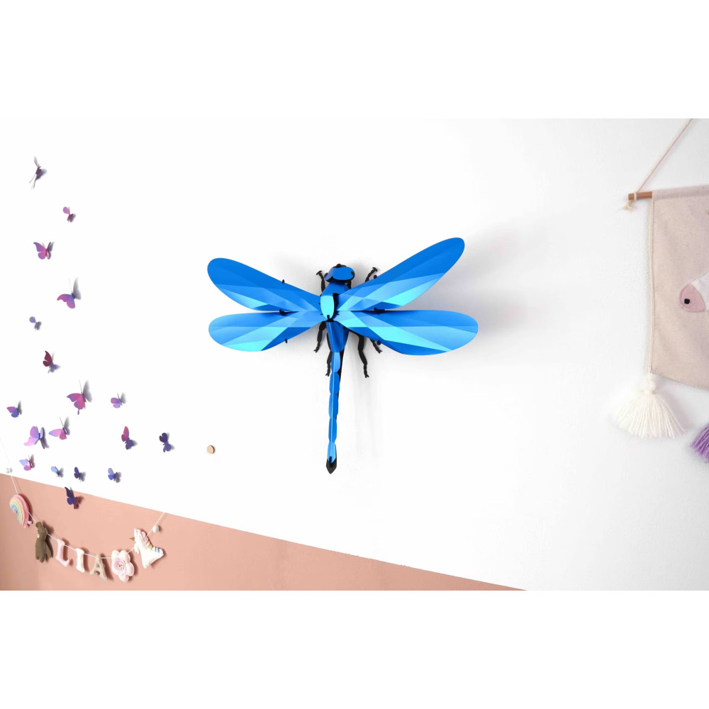 Assembli 3D Paper Giant Dragonfly - Sapphire Blue (55 x 40 x 13 cm)