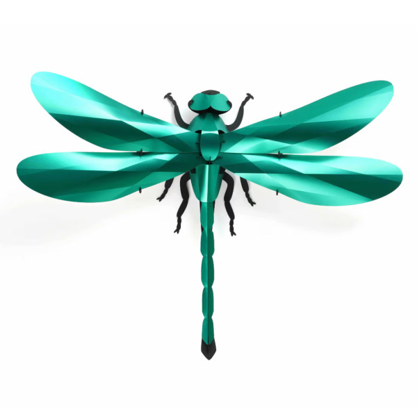 Assembli 3D Paper Giant Dragonfly - Emerald Green Metallic (55 x 40 x 13 cm)