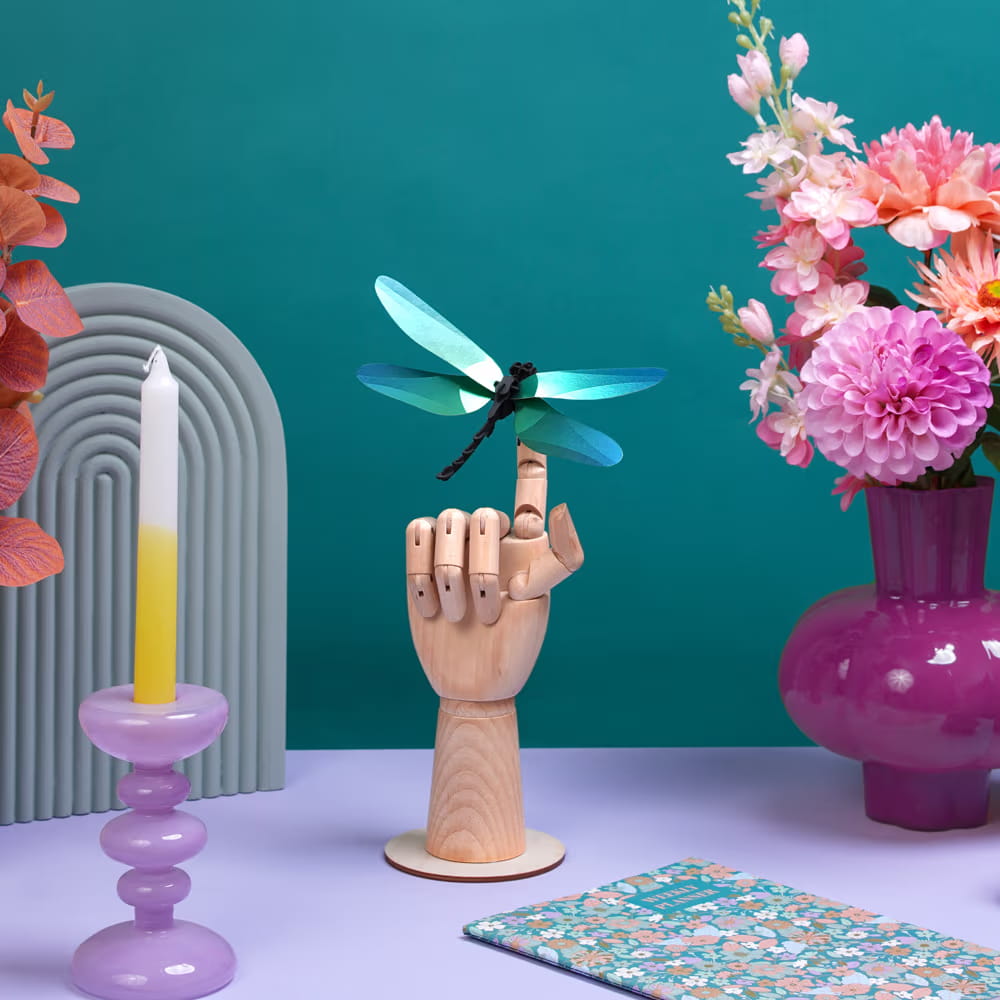 Assembli 3D Paper Dragonfly Anisoptera - Glossy Sunset Yellow (10,5 x 18 x 6 cm)