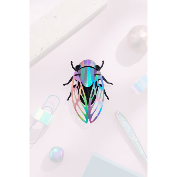 Assembli 3D Paper Cicada - Rainbow Mirror (11,5 x 9 cm)